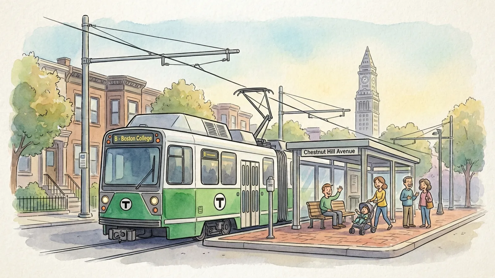 Boston Green Line B Branch Back After Wire Fix