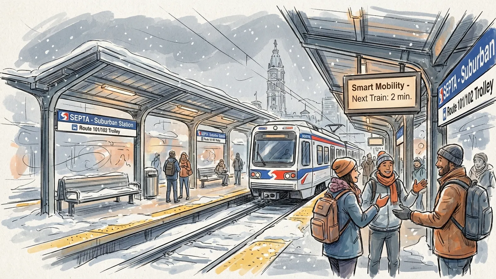 Philadelphia Transit Prepares as Winter Storm Approaches
