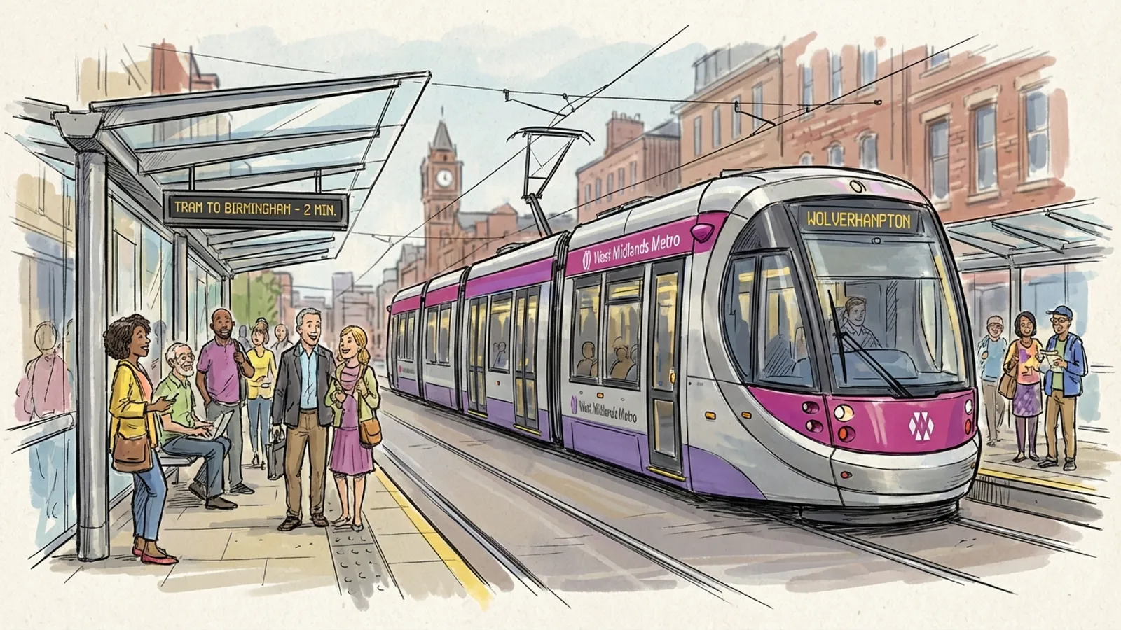 West Midlands Tram Adapts Service — Riders Adjust
