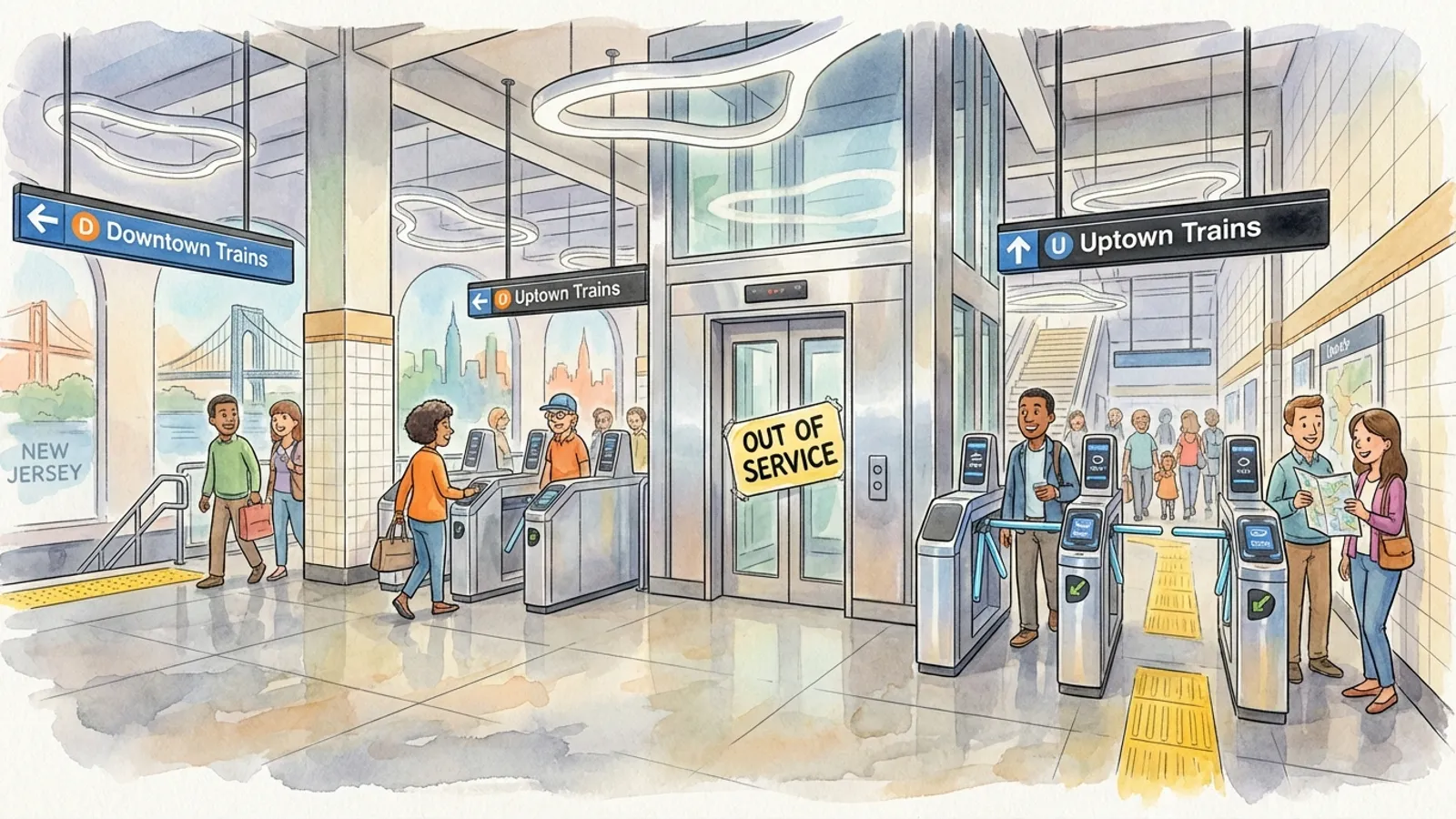 NYC Newport Station Elevator Repair Underway