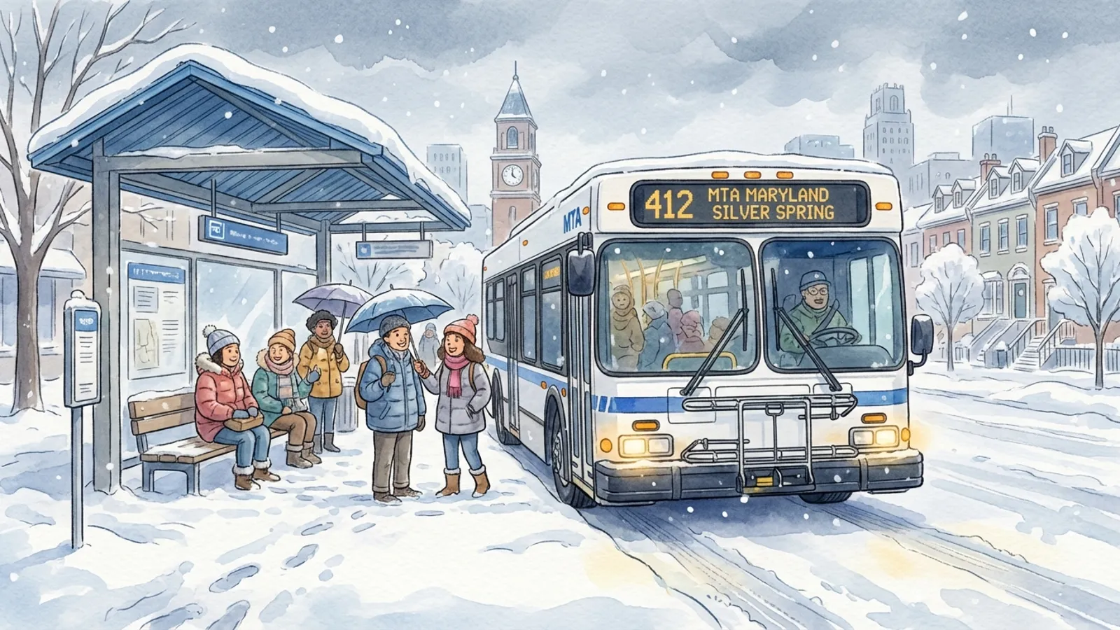DC-Maryland-Virginia Transit Adapts to Winter Storm
