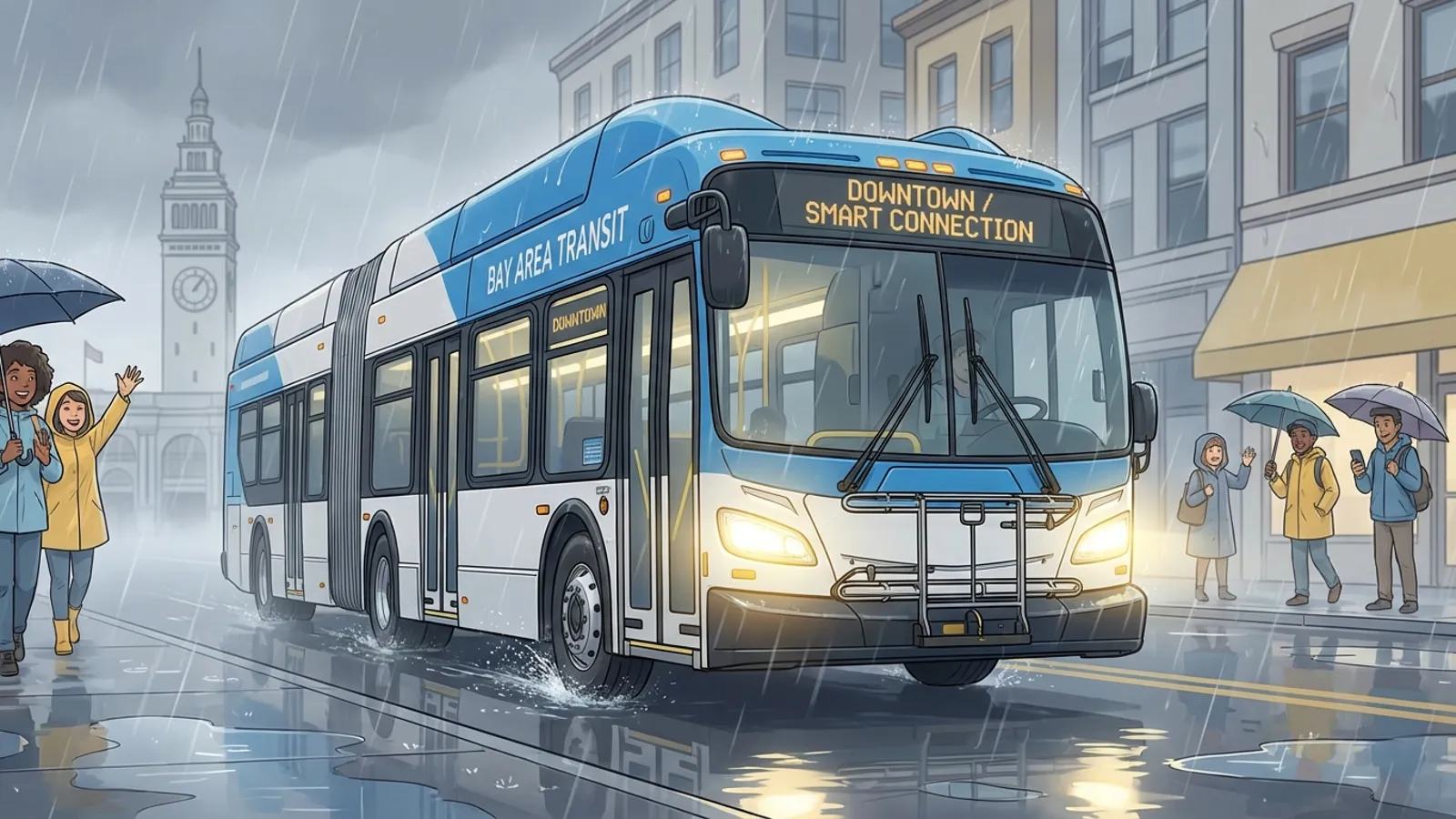 SF Bay Area Adapts to Wet Wednesday Commute