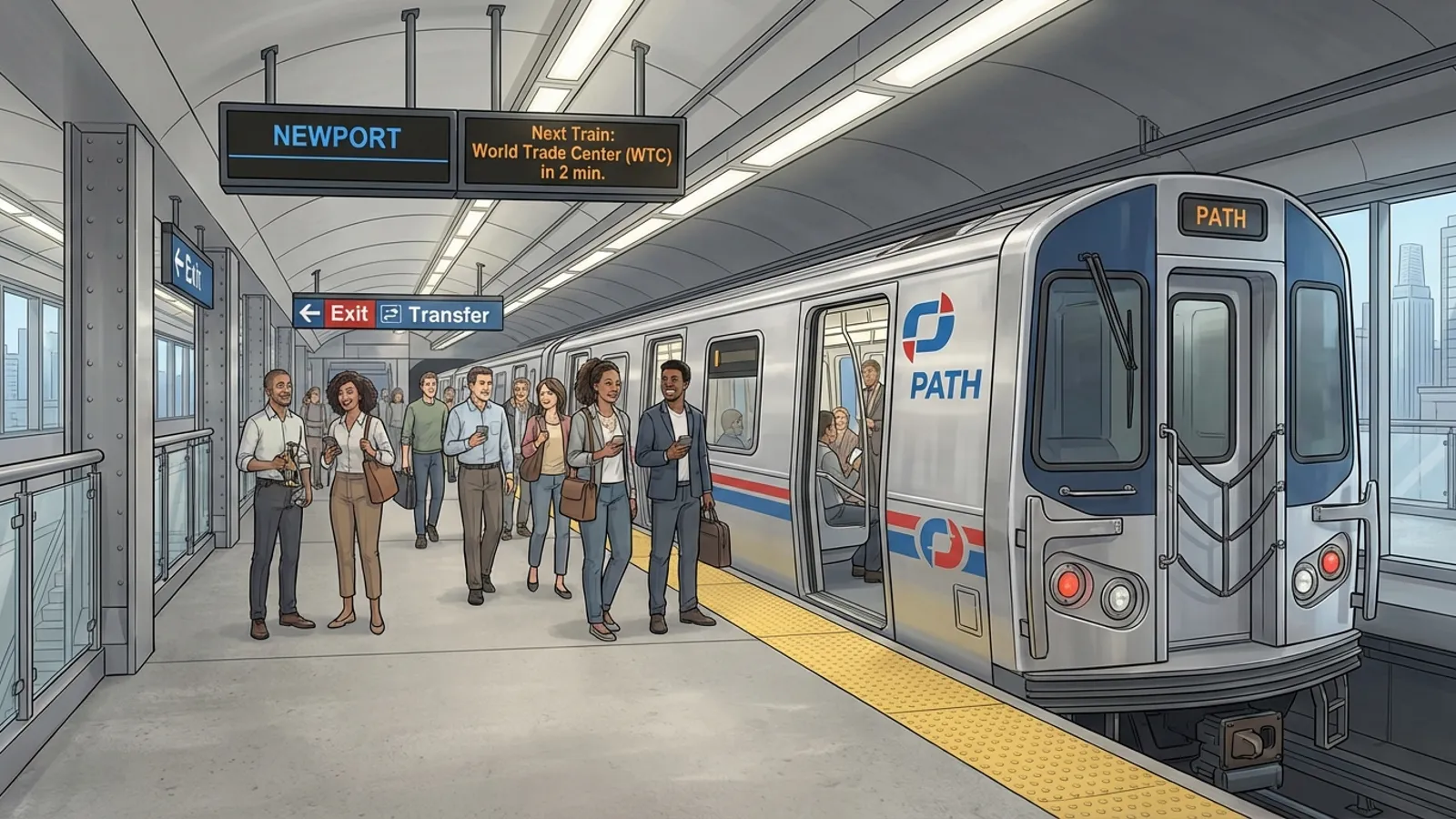 NYC Newport Station Adapts to Single-Track Service