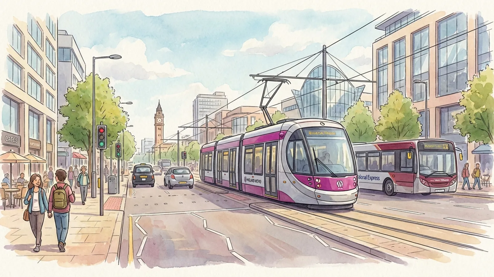 West Midlands Tram Recovers After Bus Disruption
