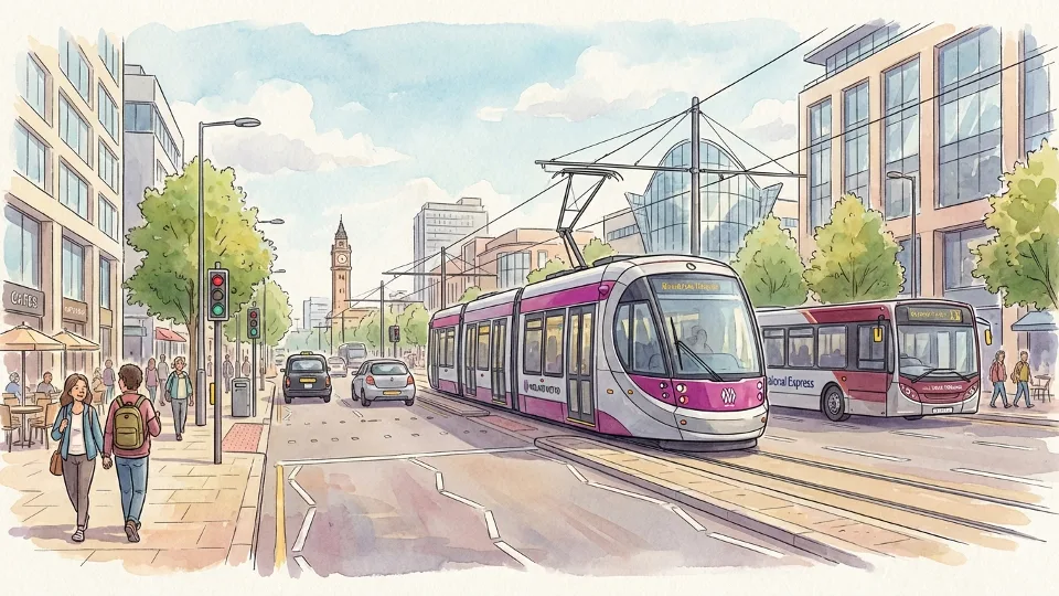 West Midlands Tram Recovers After Bus Disruption