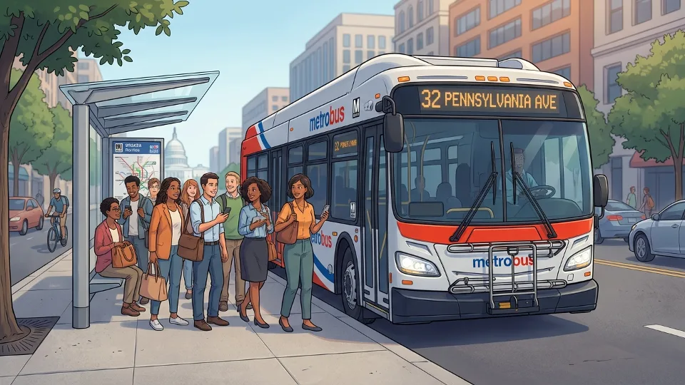 DC-Maryland-Virginia Buses Reroute for Parade