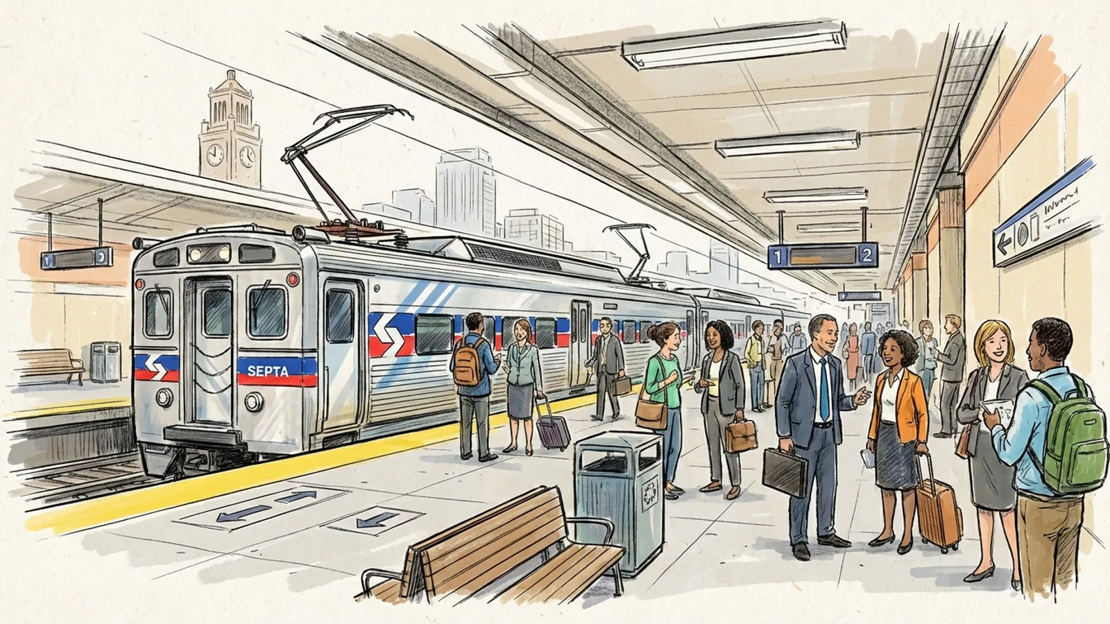 Philadelphia Thorndale Line Adapts to Minor Delay