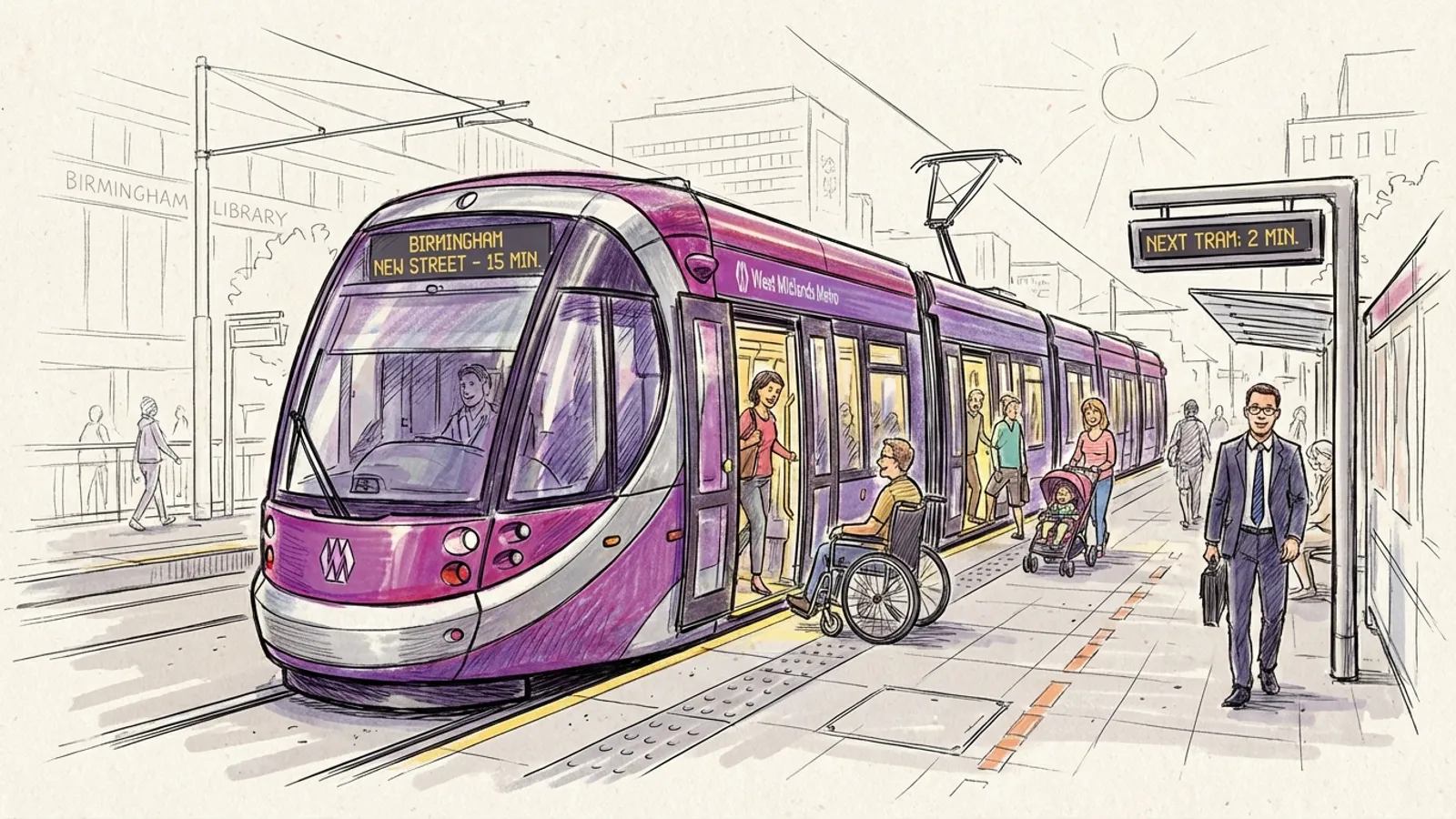 West Midlands Metro Delivers Smooth Monday Service