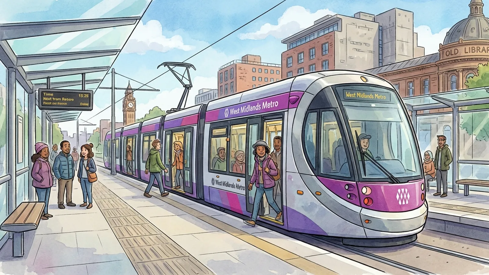 West Midlands Trams Keep Cities Connected Today