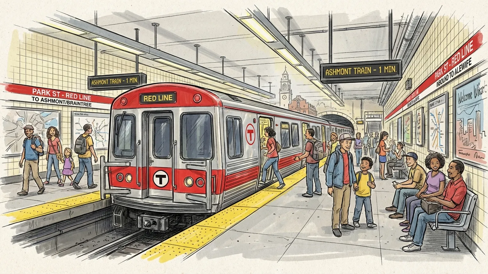 Boston Red Line Restored After Brief Disruption