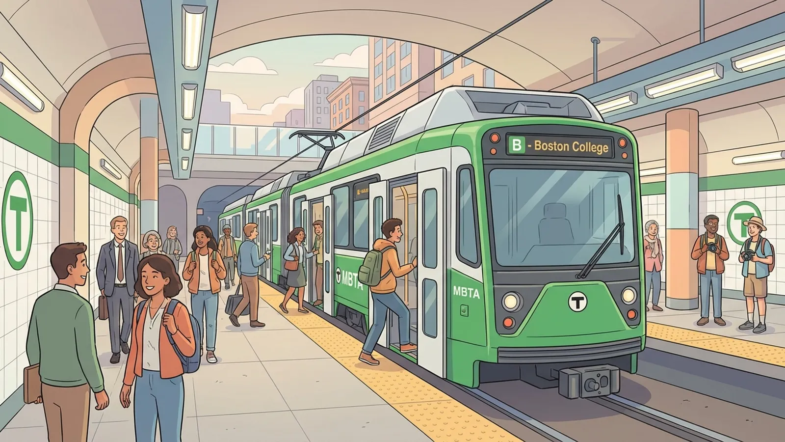 Boston Green Line Restored After Quick Delay Fix