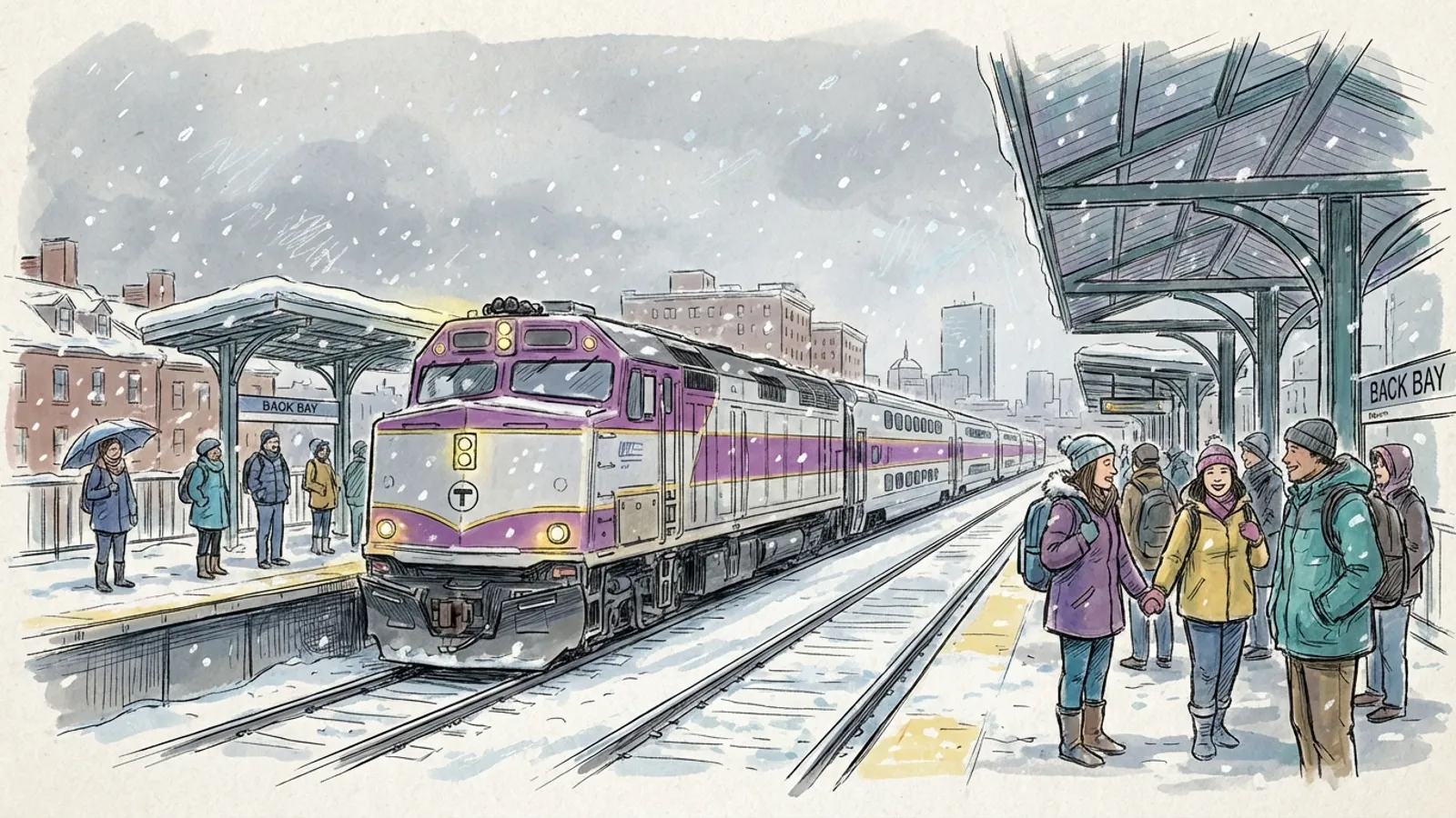 Boston MBTA Adapts as Winter Storm Tests System