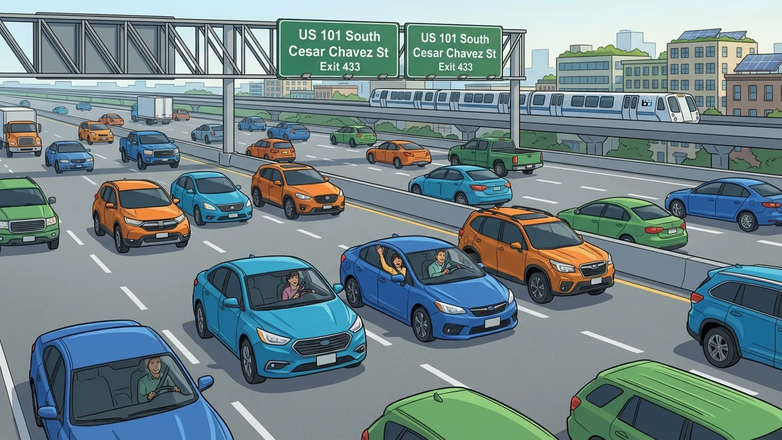 SF US 101 Crash Cleared, Traffic Recovering