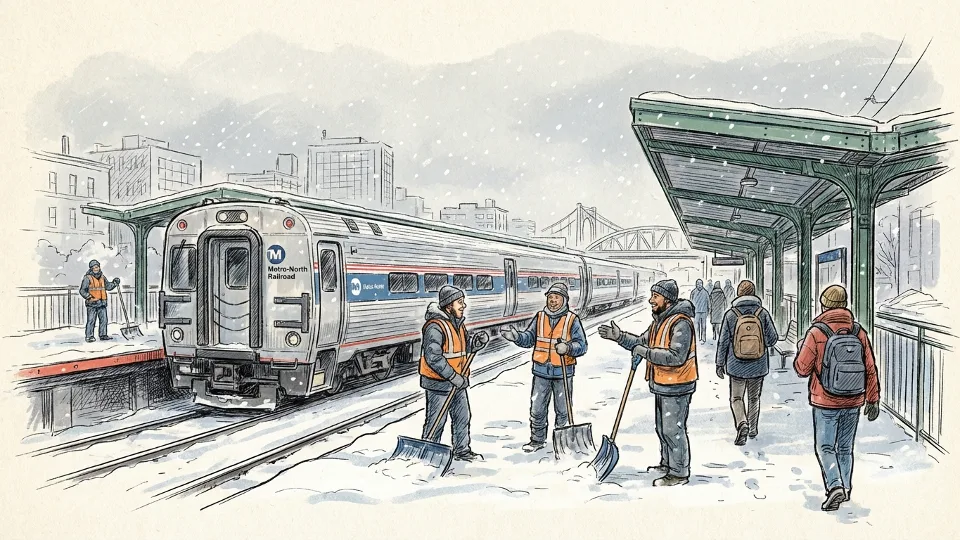 Metro-North Staff Keep NYC Trains Moving Through Storm