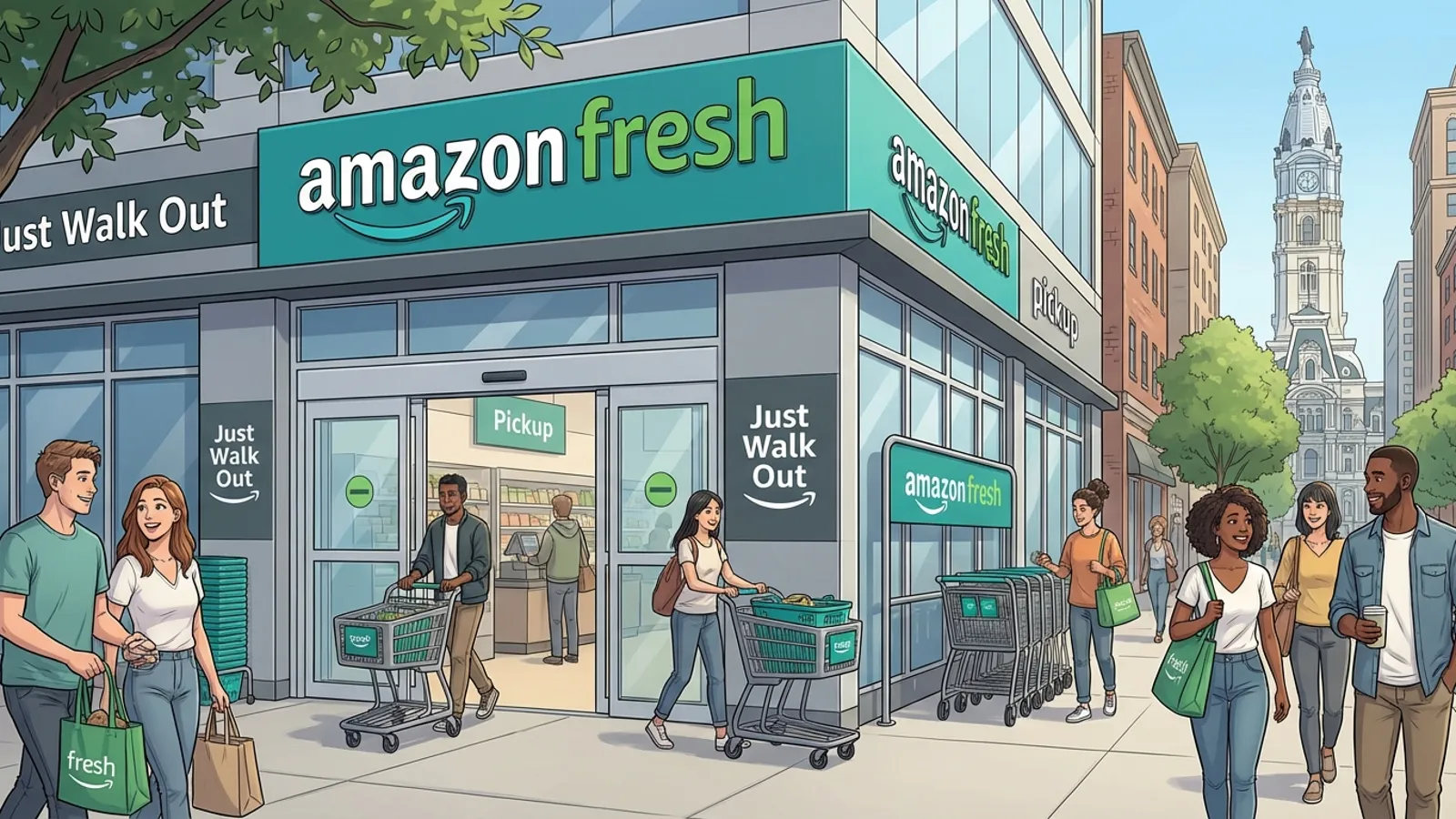 Amazon Fresh Closes in Philadelphia — Shoppers Adapt