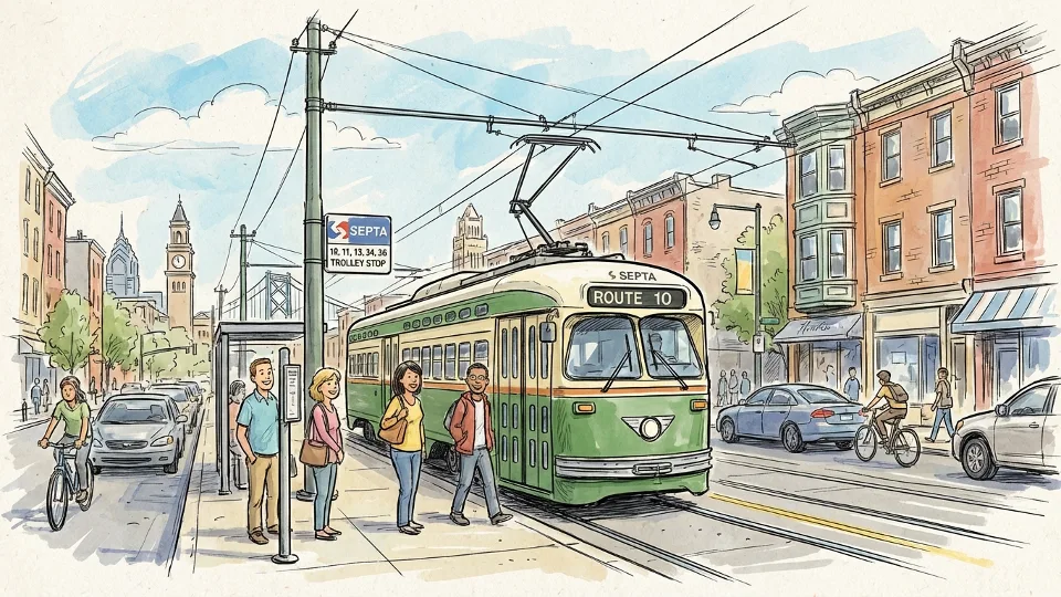 Philadelphia T4 Trolley Adapts With Shuttle Service