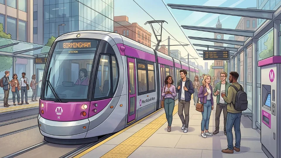 West Midlands Trams Now Run Every 8 Minutes