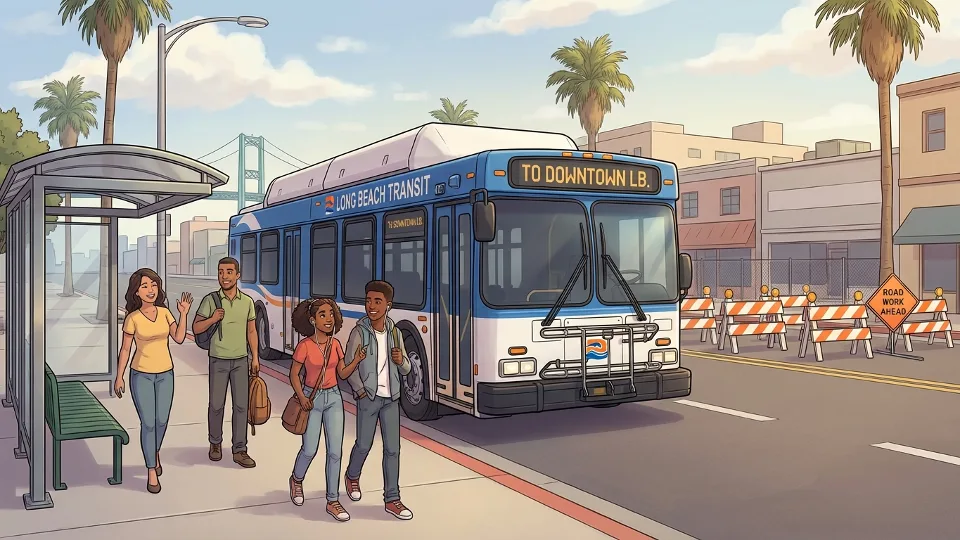 LA Transit Adapts to Carson St. Construction