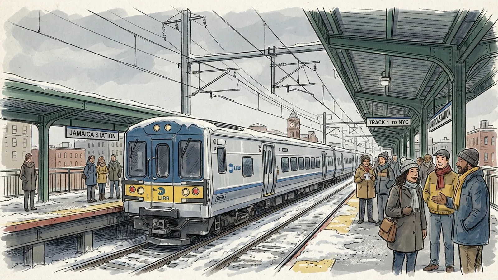 NYC LIRR Keeps Service Running Despite Storm