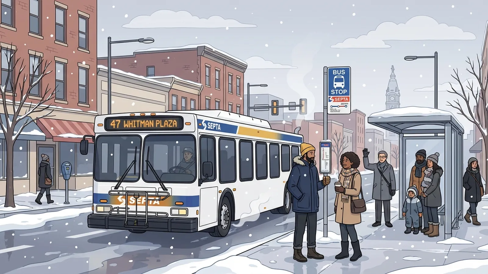 Philadelphia Transit Adapts to Friday's Deep Freeze