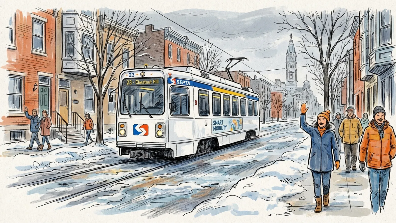 Philadelphia Transit Adapts to Seven-Day Freeze