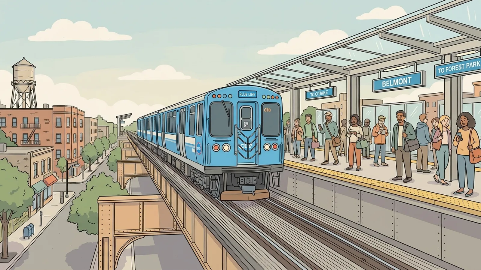 Chicago Blue Line Adapts Service for Track Work