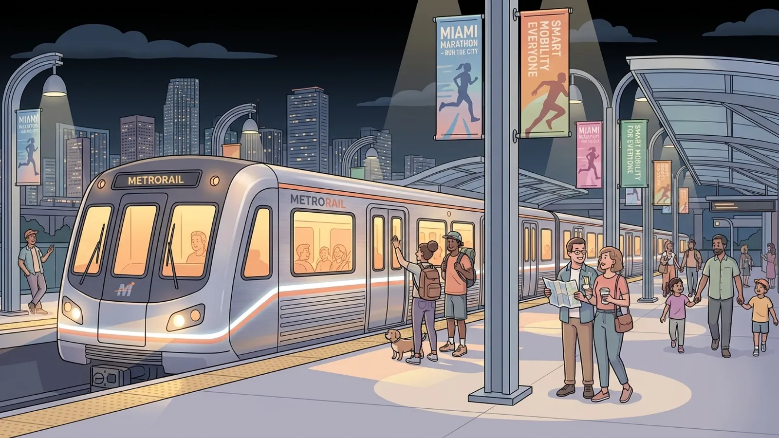 Greater Miami Metrorail Opens Early for Marathon Access