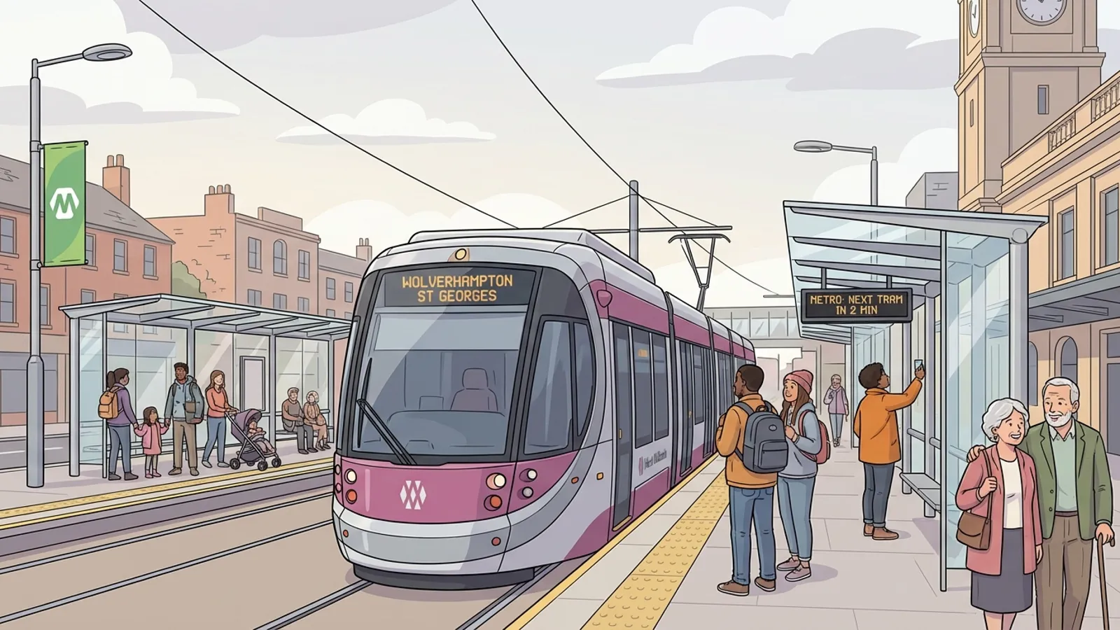 West Midlands Trams Restore Key Stops Amid Staffing Shift