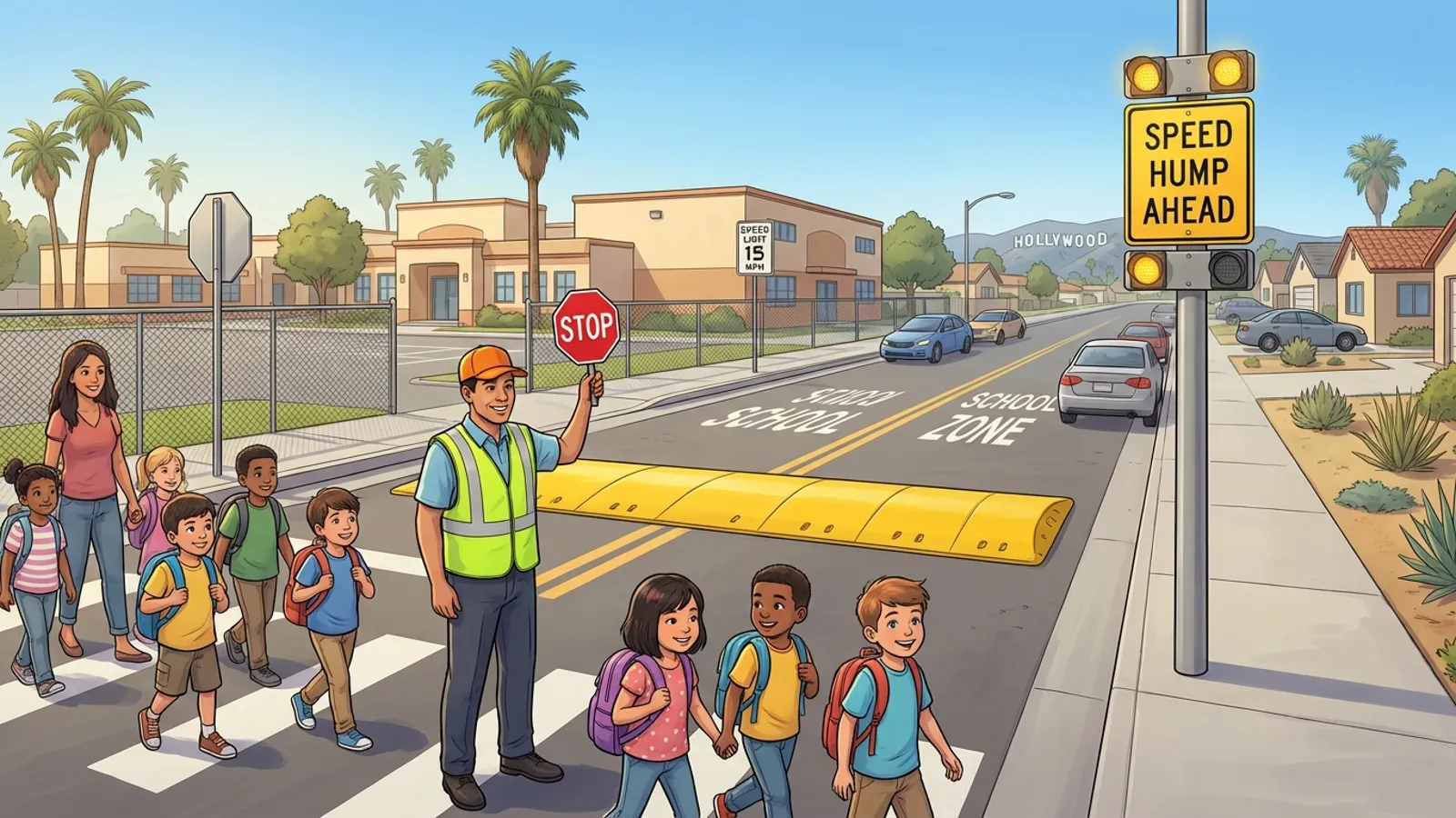 LA Installs 33 Speed Humps to Protect Students