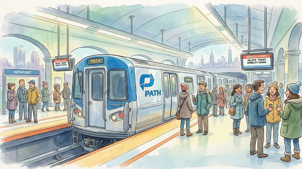 NYC PATH Newport Station Adapts to Single-Track Service