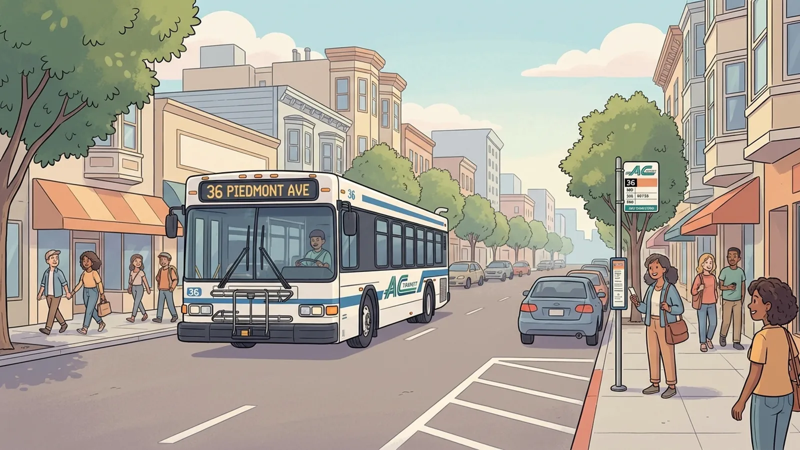 SF Bay Area Line 36 Adapts Service for One Hour