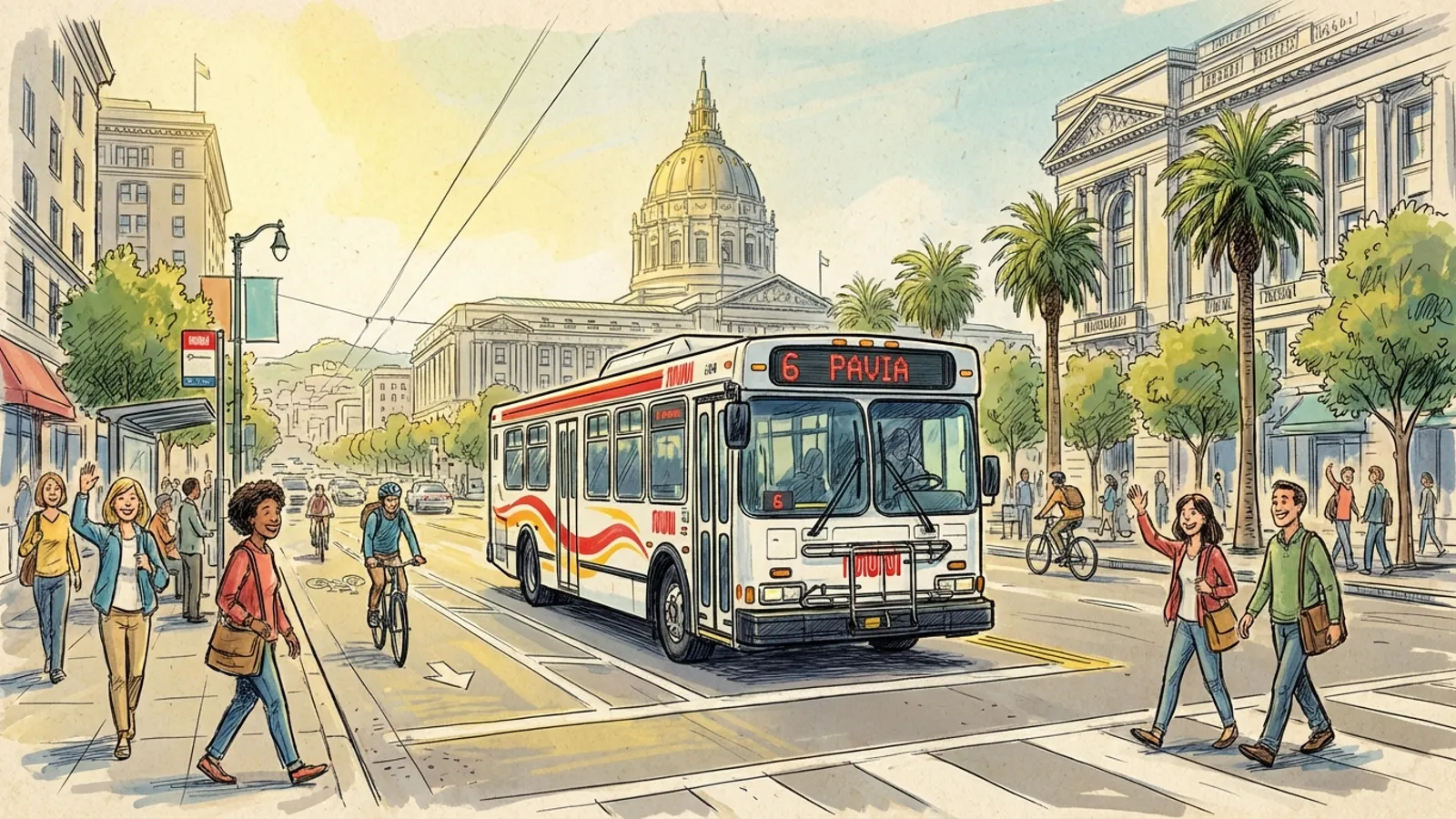 SF Route 6 Back on Track After Civic Center Protest