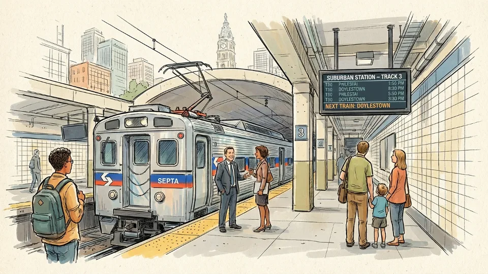 Philadelphia Train 869 Route Shifts to Suburban Station