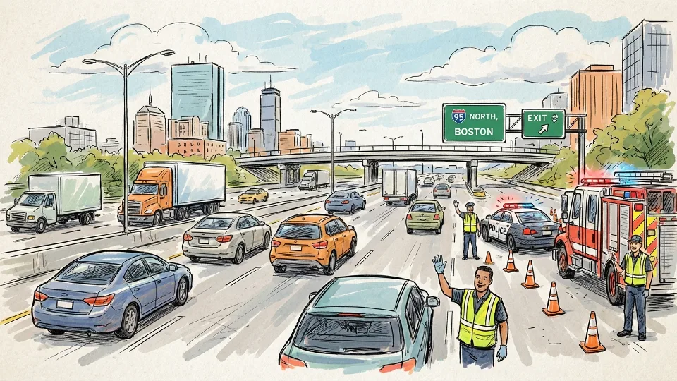 I-95 Crash Cleared Quickly in Boston Area
