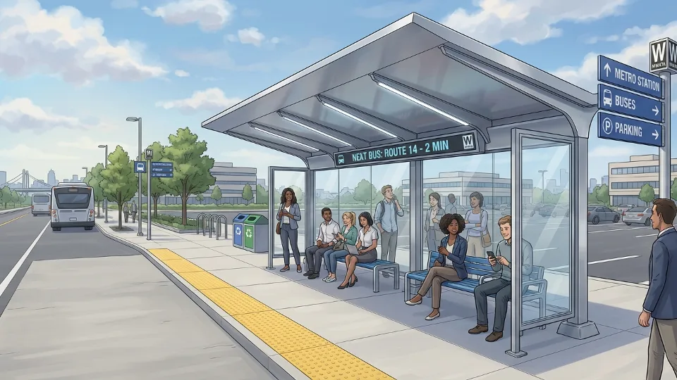 DC Metro Upgrades Twinbrook Station Bus Shelters