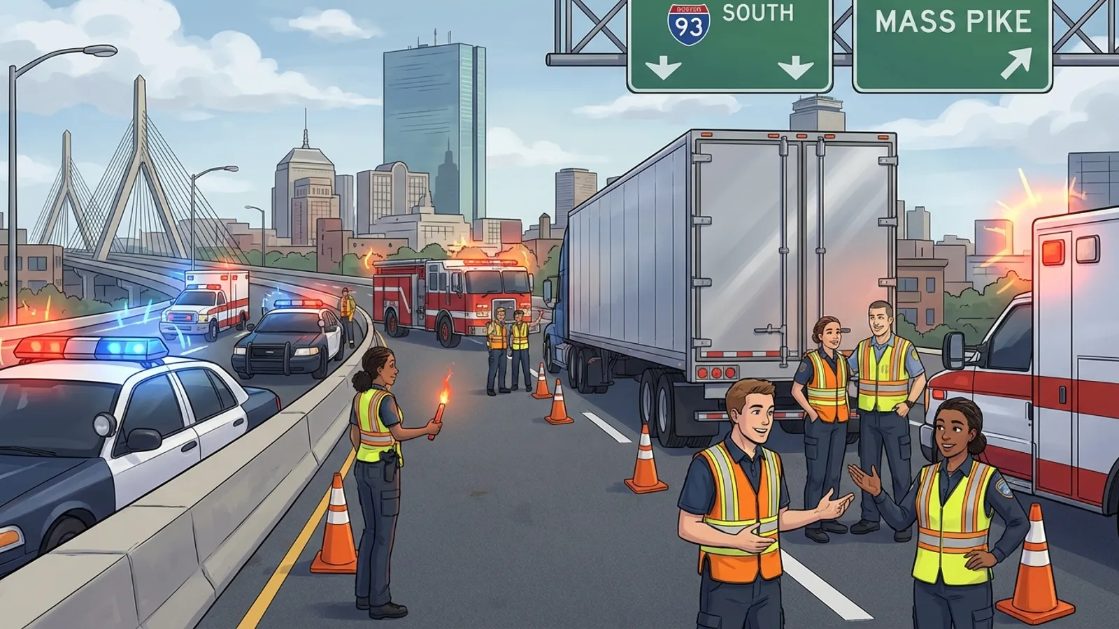 Boston Crews Clear Highway Incident Before Rush Hour