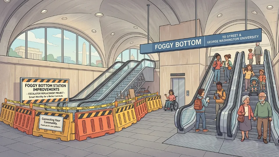 Foggy Bottom Escalators Get Upgrade Through June