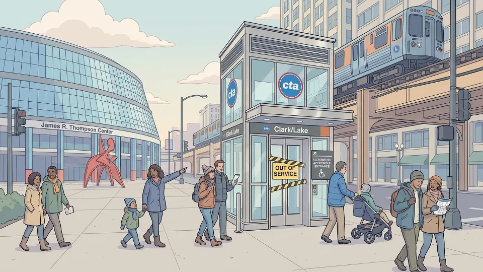 Chicago CTA Works to Restore Clark/Lake Access