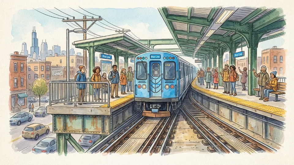 Chicago Blue Line Adapts Service for Track Work