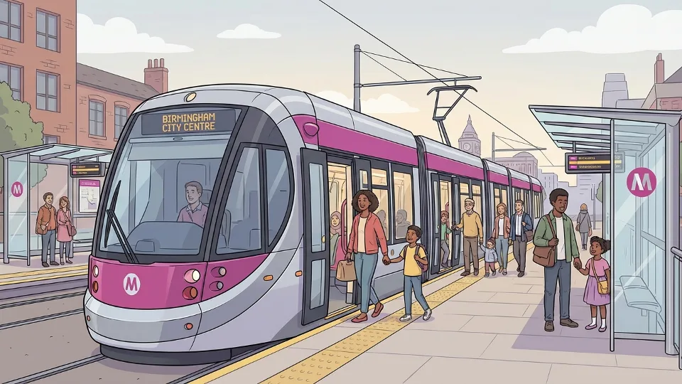 West Midlands Trams Run Every 8 Minutes