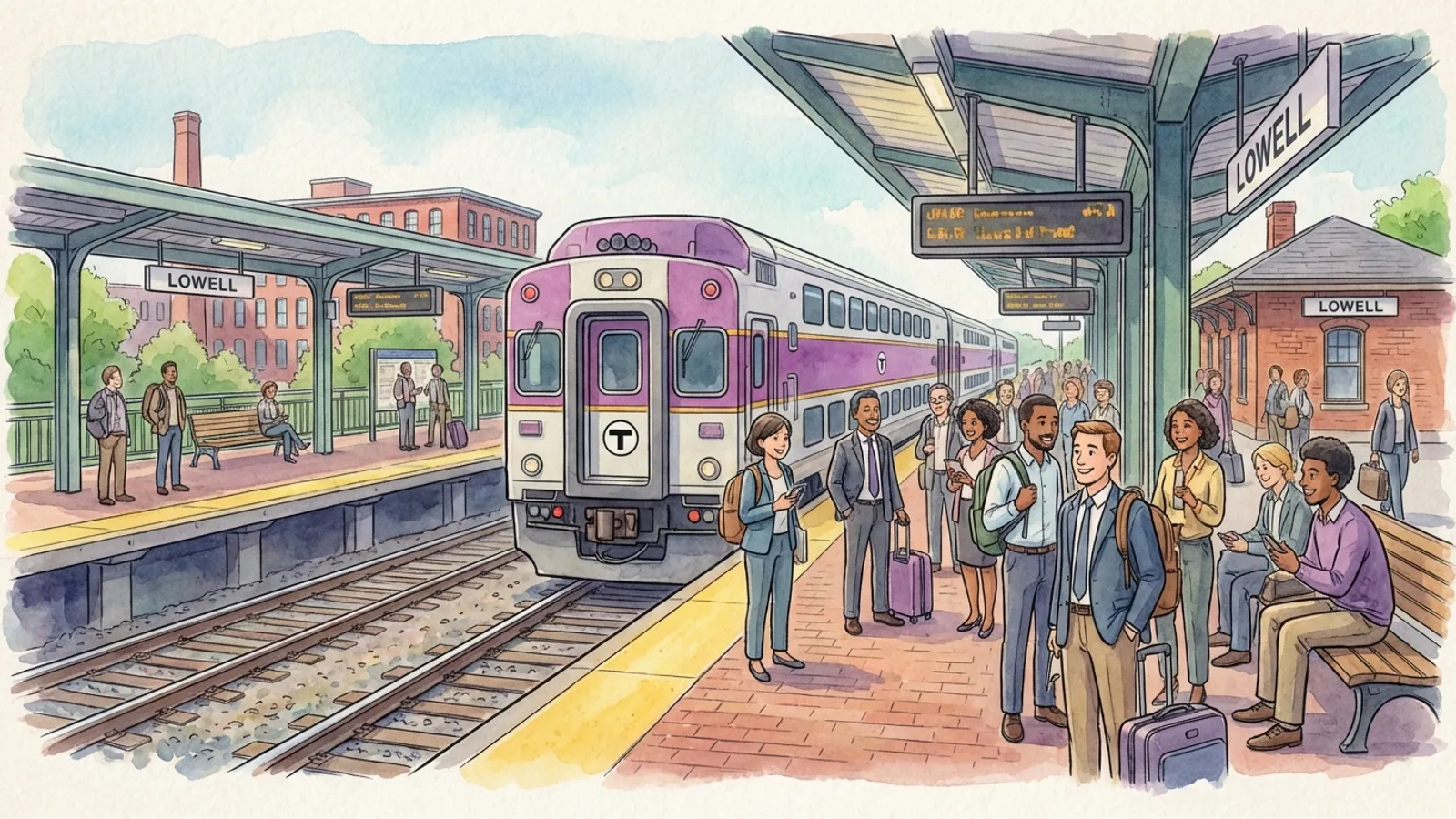 Boston Crews Work to Restore Lowell Line Service