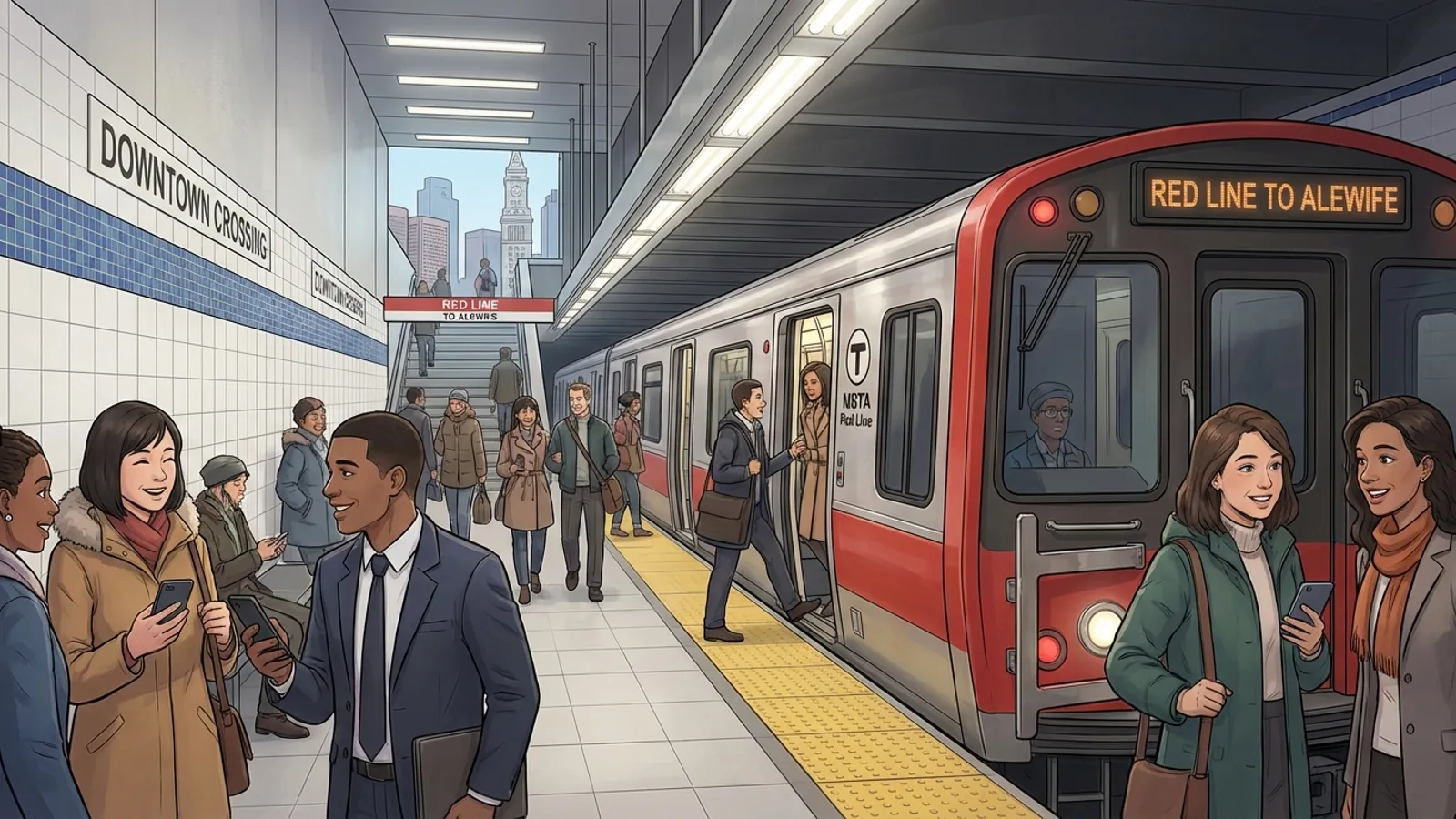 Boston Red Line Bounces Back After Brief Delay
