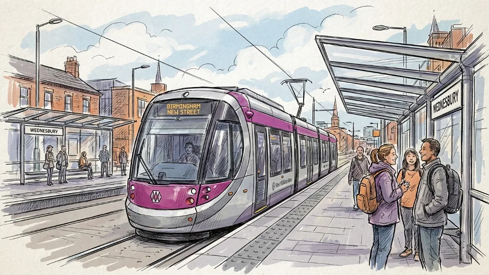 West Midlands Tram Adapts Service for Mid-February Work