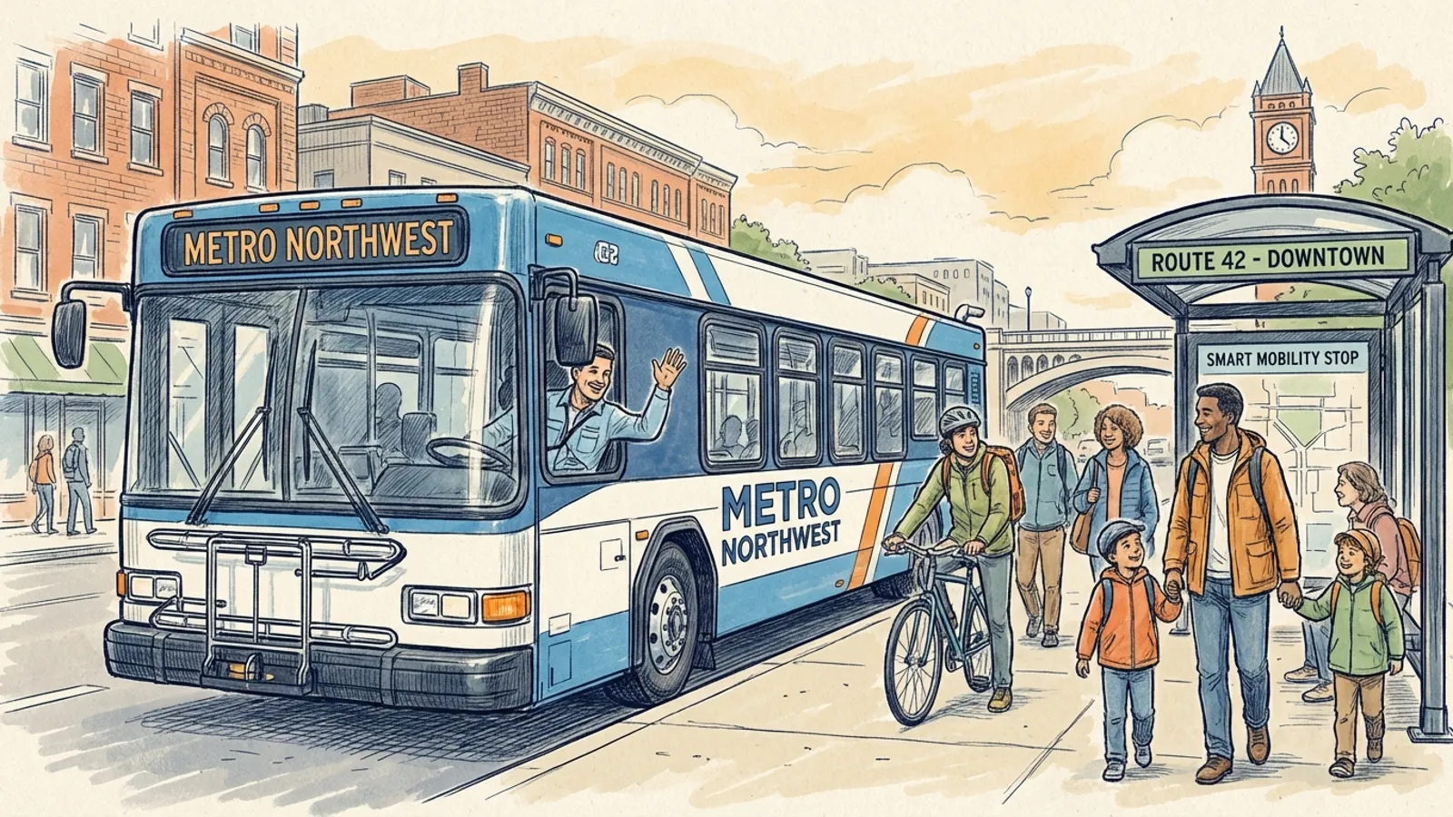 North West Service 14 Returns to Normal Route