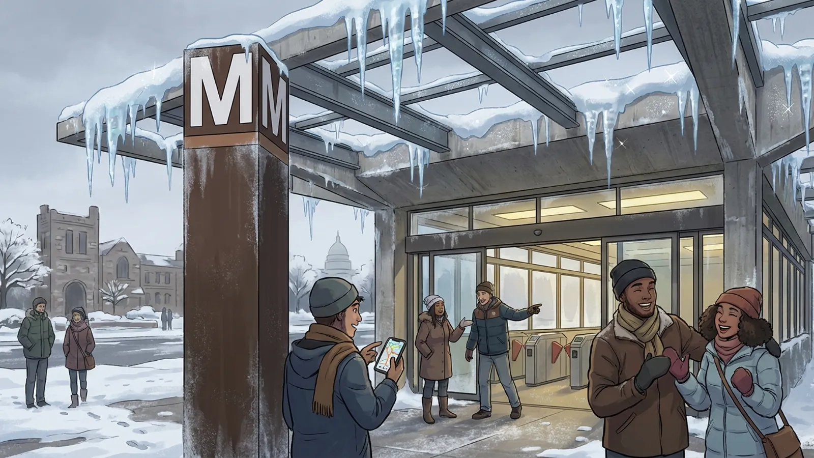 Eastern Market Station Adapts to Winter Ice Challenge
