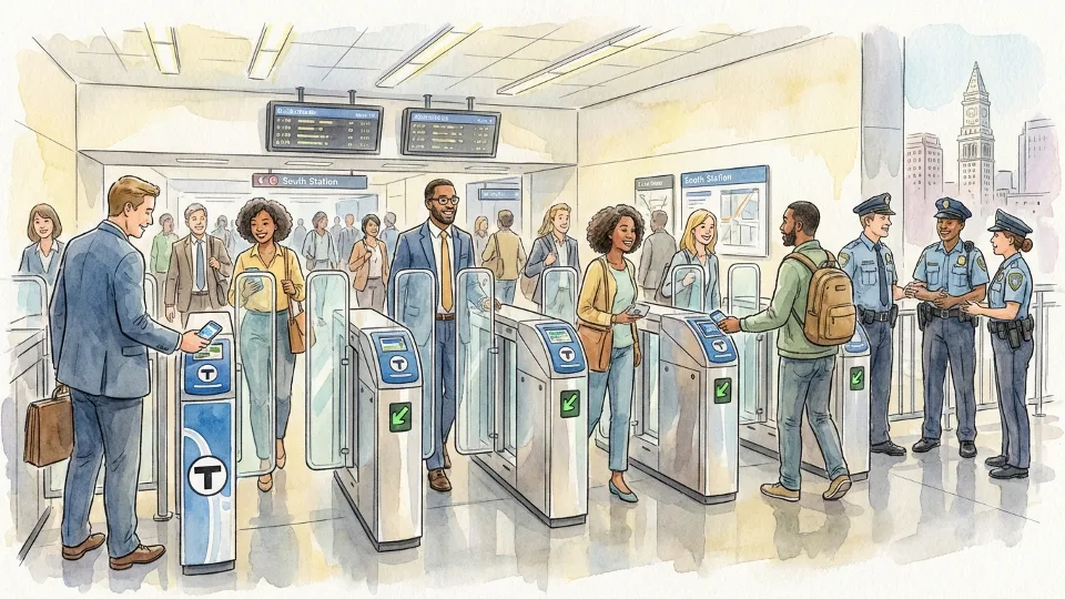 Boston South Station Fare Gates Reopen After Storm