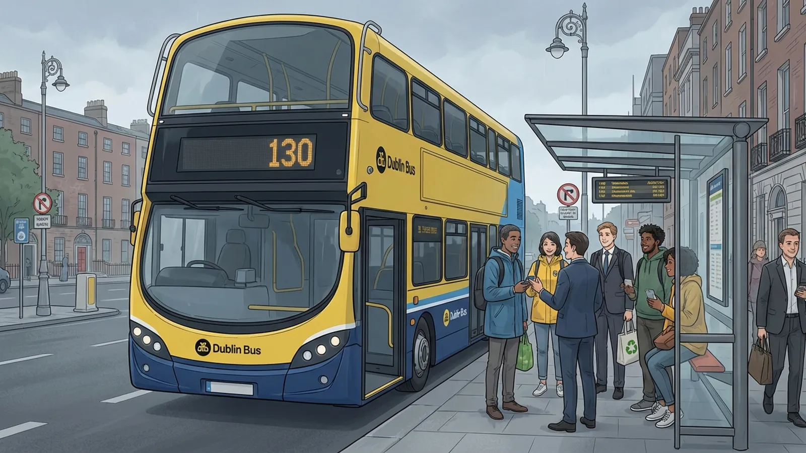 Ireland Route 130 Adapts as Terminus Temporarily Closes