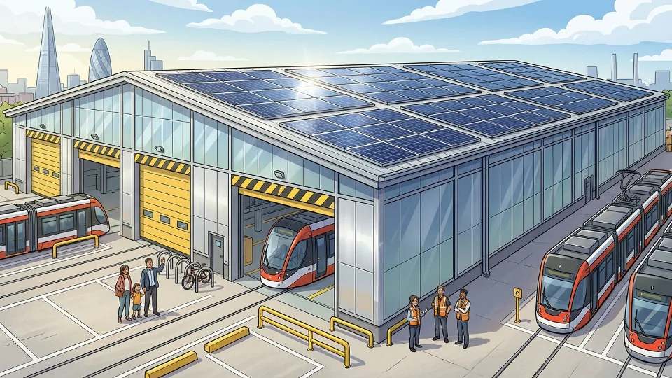 London Tram Depot Goes Green With Solar and Heat Pumps