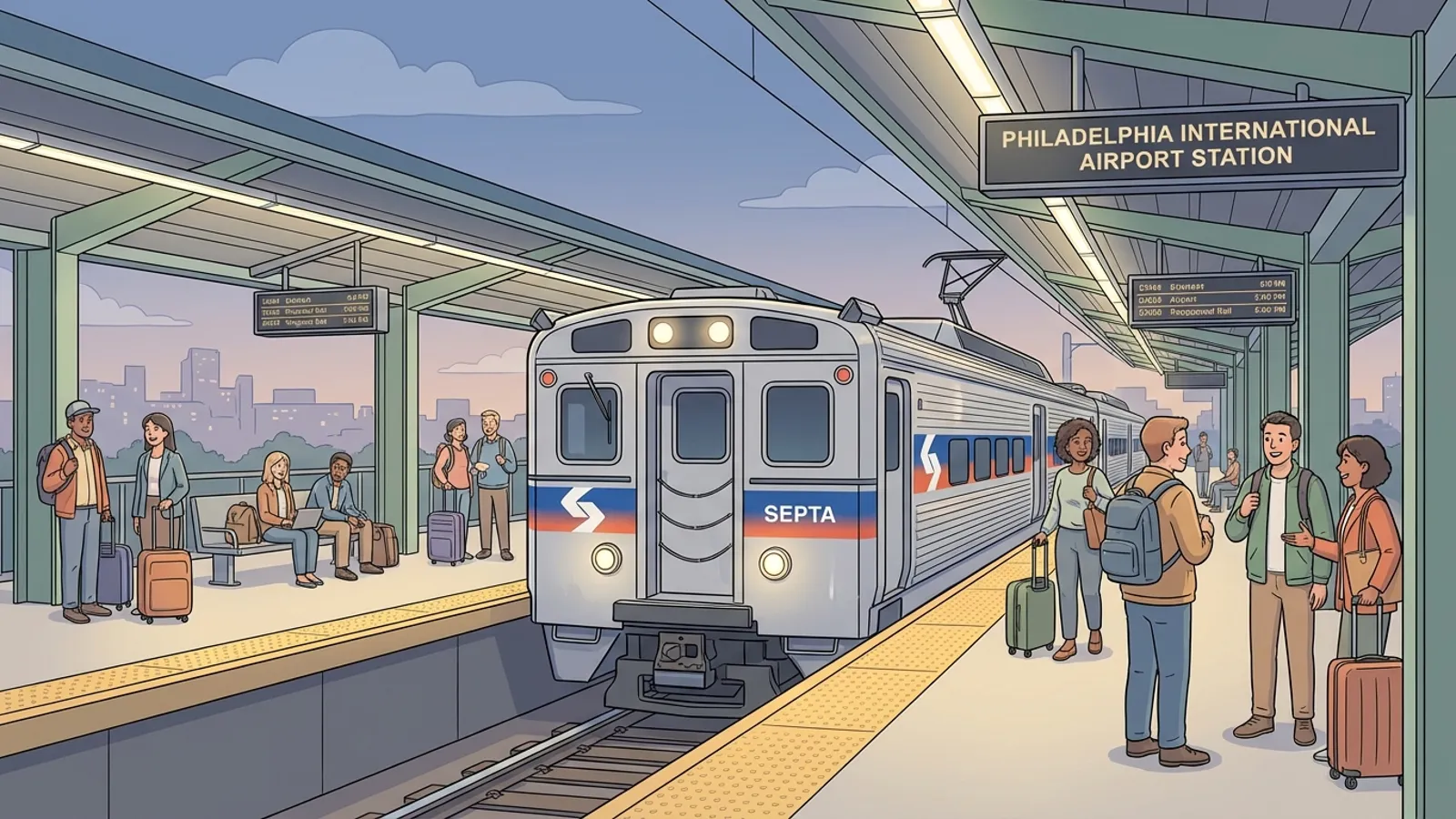 Philadelphia Airport Line Adapts Service Feb 5