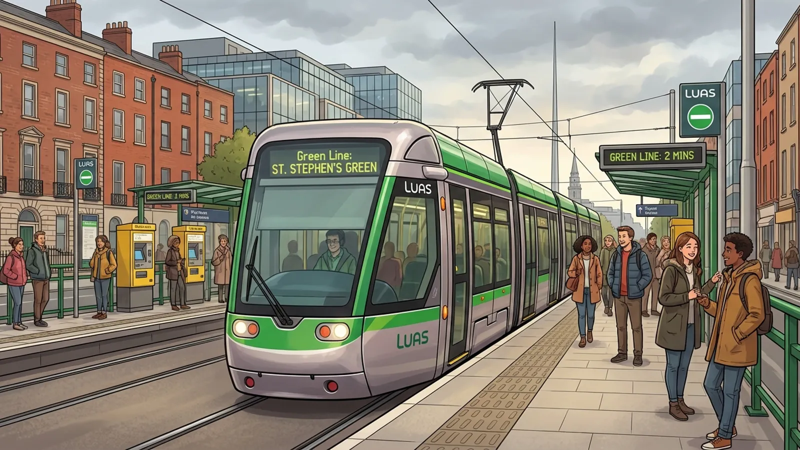 Dublin Luas Adapts After Medical Emergency